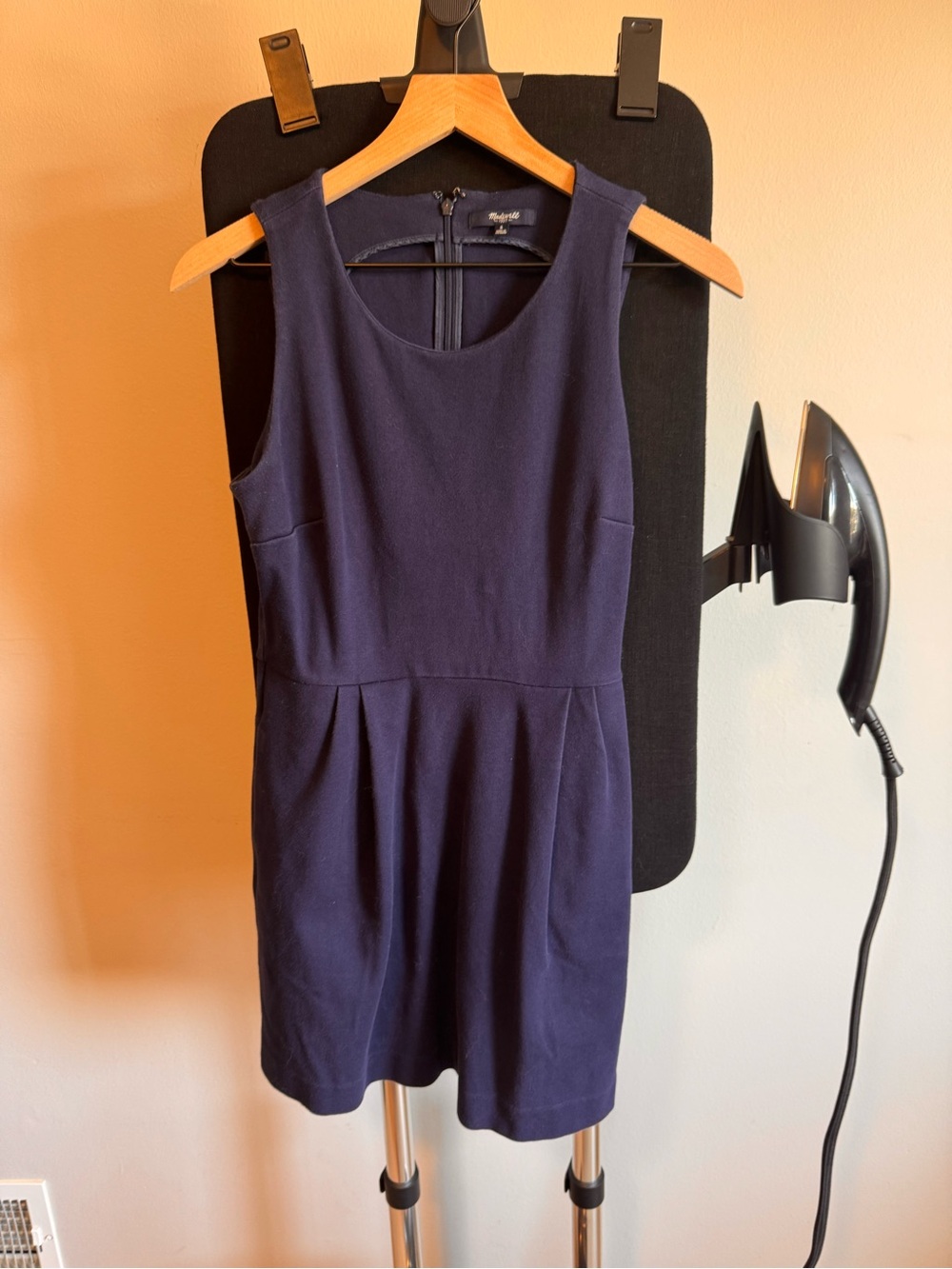 Madewell Navy Sleeveless Sheath Dress